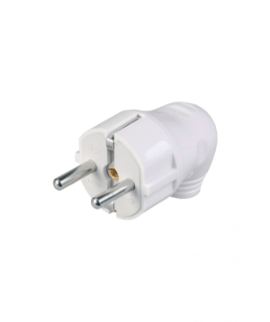 Խրոցակ անկյունային   սպիտակ  հողանցումով 16А IEK