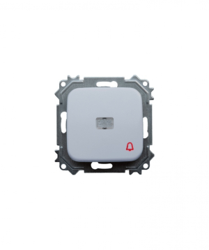 Զանգի անջատիչ մեկ ստեղանի լույսով, սպիտակ, TITAN G-805