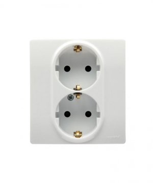 Վարդակ հողանցումով 2 x 2Բ+Հ 16Ա 250 Վ~ ЕTIKA / NILOE Սպիտակ