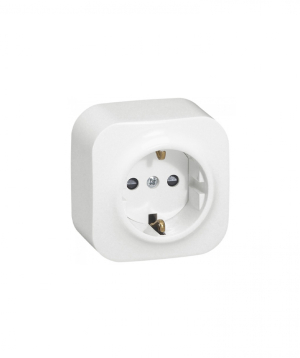 Վարդակ հողանցումով 2Բ+Հ 16Ա 250 Վ~ ЕTIKA / NILOE Սպիտակ