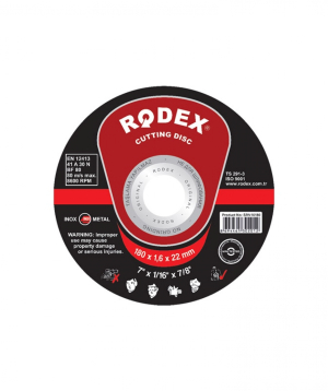 Մետաղ կտրող քար 180x1.6x22մմ, RODEX
