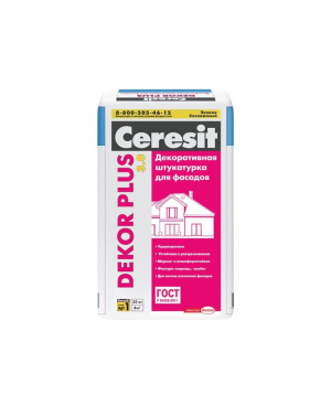 Սվաղ դեկորատիվ ճակատային CERESIT DEKOR PLUS, 25կգ