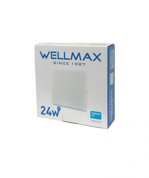 Պլաֆոն LED Wellmax քառակուսի արտաքին wefit 24W 6500K