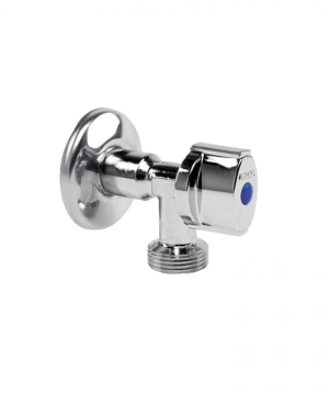 Անկյունային Գնդիկավոր փական, լվացքի մեքենայի համար,  քրոմապատ,  1/2 х3/4