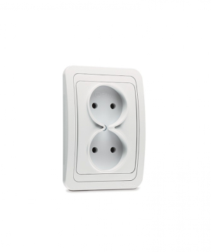 Վարդակ  երկտեղանոց ներկառուցվող  սպիտակ MAKEL MIMOZA