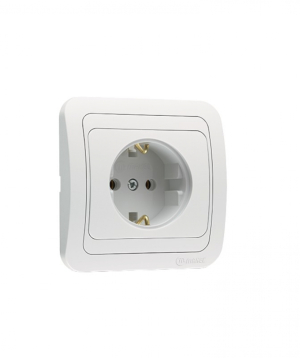 Վարդակ հողանցումով ներկառուցվող սպիտակ կերամիկա