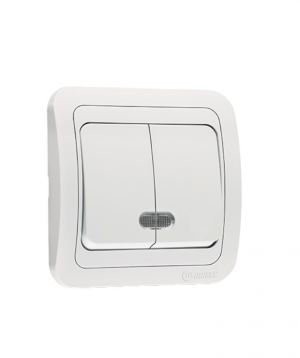 Անջատիչ Makel Mimoza երկկողմանի Ներկառուցվող Սպիտակ լուսավորությամբ