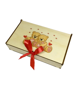 Wooden love box ''Gourmet Dourme'' Bears