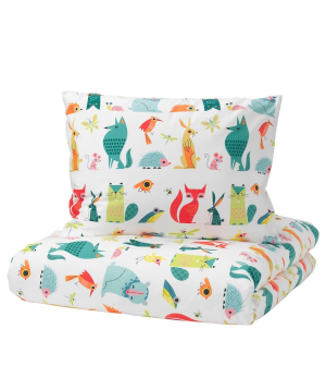 Duvet cover and pillowcase «Ikea» Lattjo, Animals