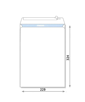 Конверт без надписей, самоклеющийся, размер А4, белый
