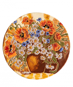 Cheese plate `ManeTiles` decorative, ceramic №22
