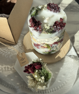 Candle «Light Your Home» Floral №3036 purple