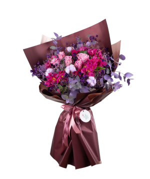 Bouquet ''Allentown'' with roses and alstroemerias