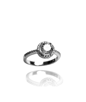 Silver ring ''SiaMoods'' SR131RD6W