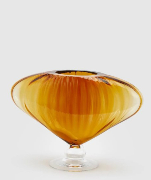 Vase ''EDG'' Bombato Righe, yellow