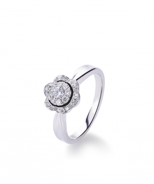 Ring `Lazoor` golden, with diamond stones №8