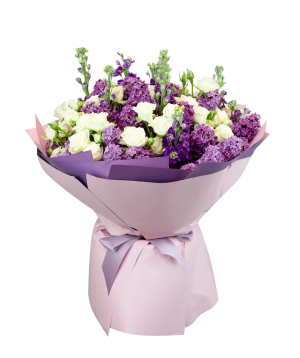 Bouquet ''Edessa'' with spray roses and lilac