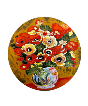 Cheese plate `ManeTiles` decorative, ceramic №69