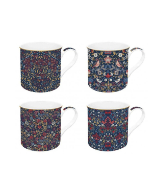 Set of 4 cups  Floral Chintz