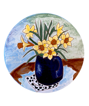 Cheese plate `ManeTiles` decorative, ceramic №54