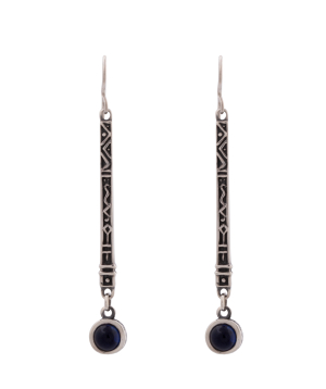 Earrings `Kara Silver` axis of the Earth