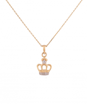 Pendant `Less is more` gold crown