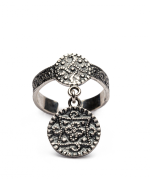 Ring `DF Project`carpet silver №2