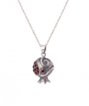 Necklace `Silverist` pomegranate №2
