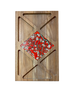 Wooden tile plate «ManeTiles» decorative №16
