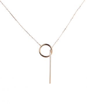 Women's necklace ''Less is more'' gold №4