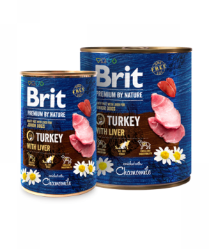 Շան կեր «Brit Premium By Nature» հնդկահավ և լյարդ, ձագերի համար, 800 գ