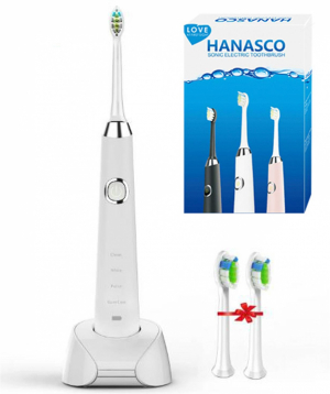 Electric toothbrush <HANASCO H3> in 4 different modes (white)