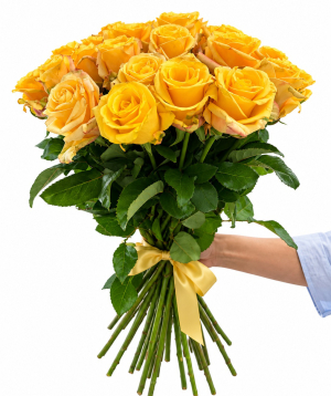 Rose «Harmony Flowers» yellow, 70 cm, 29 pcs