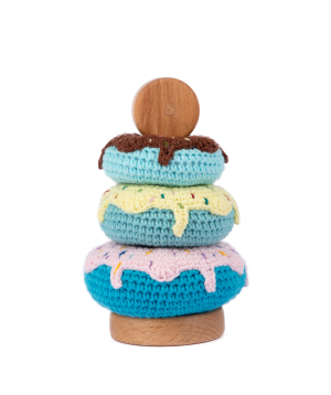 Rattle `Crafts by Ro` Pyramid with donuts
