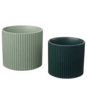 Plant pot «Ikea» Daksjus, green, 2 pcs