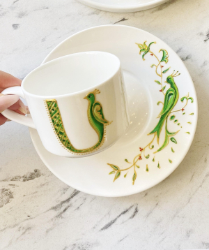 Cup «HAYA» With bird Letters №2