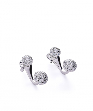 Earrings `Lazoor` golden, with diamond stones №2