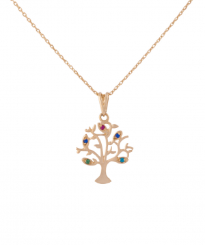 Pendant `Less is more` gold, tree №1