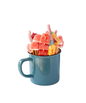 Cup «Sweet Smile» with sweets, blue