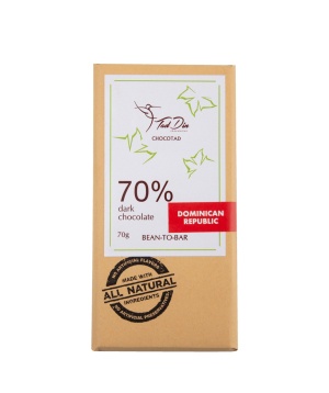 Dark chocolate «TadDin» 70%, Dominican Republic