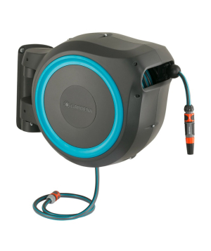Automatic wall mount «Gardena» RollUp, with 35m hose, nozzle, and connector