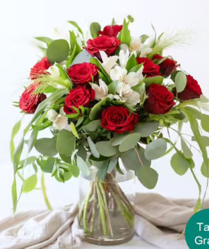 France. bouquet №066 with roses and alstroemerias