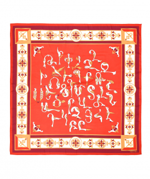 Scarf `Mashtotsyan` Red ornament