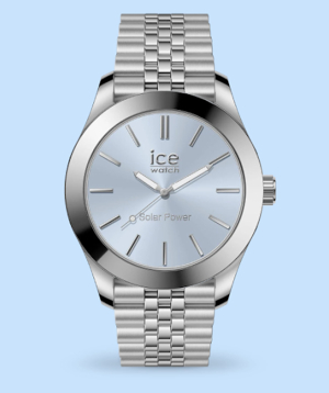 Часы `Ice-Watch`  ICE steel Solar - Silver Light Blue