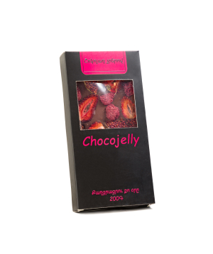 Chocolate bar «ChocoJelly» with dry fruits