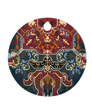 Serving plate `ManeTiles` decorative, ceramic №7