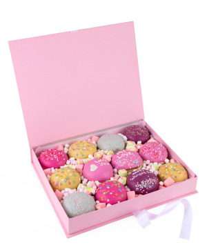 Gift box ''Donut Bouquet'' with donuts and marshmallows