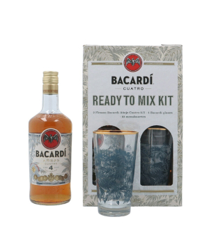 Set «Bacardi» rum and glasses, 40%, 700 ml
