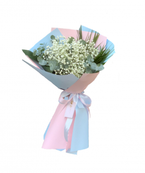 Bouquet `Bekasi`  with gypsophila