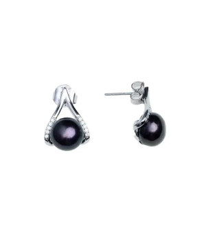 Silver earrings «SiaMoods» SE796BK